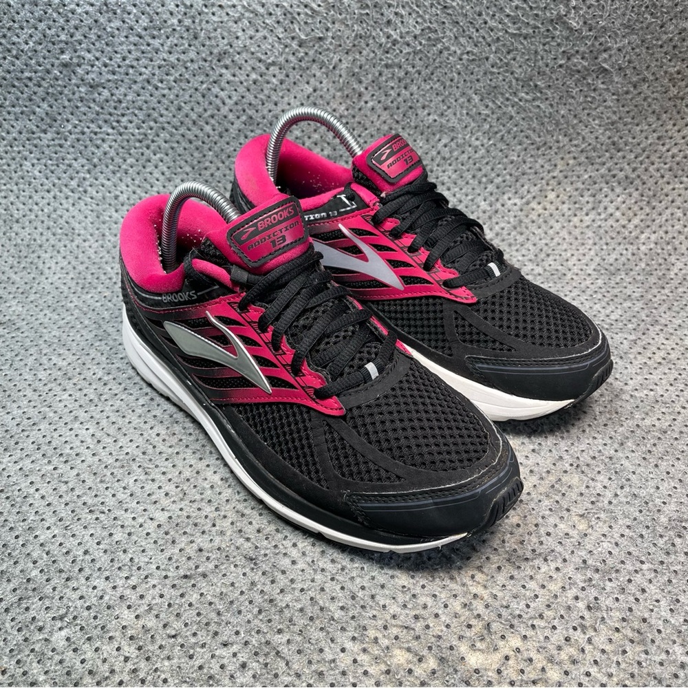 Brooks Addiction 13 Pink Black Running Shoes Size 10.5 Women’s - Picture 4 of 9